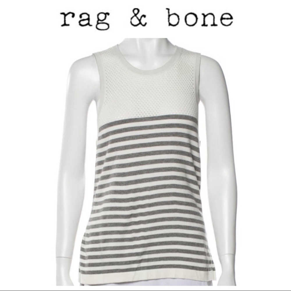 Rag & Bone Striped Scoop Tank Top